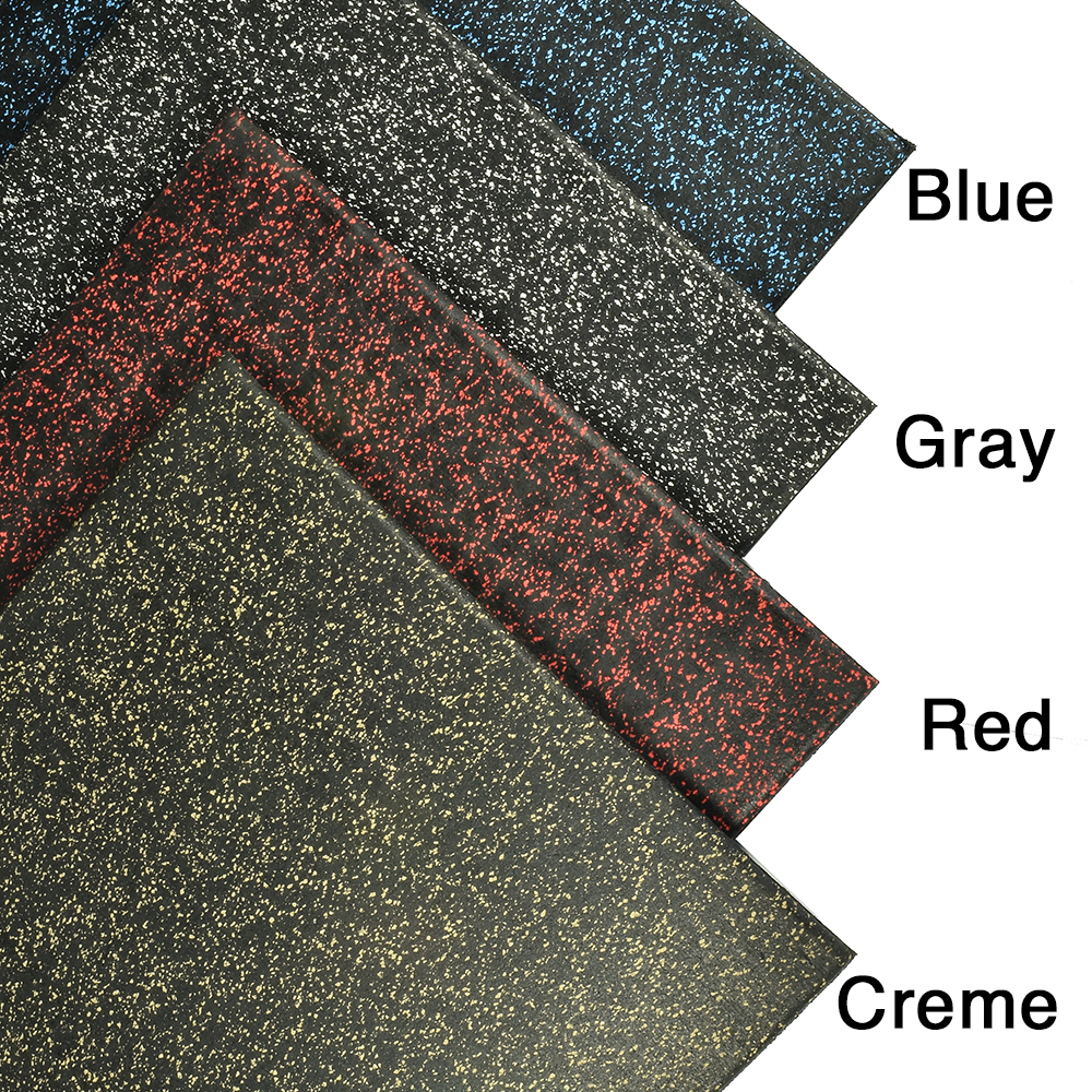 UltraTile Rubber Weight Floor Team Colors 1 Inch x 2x2 Ft. with Quad Blok