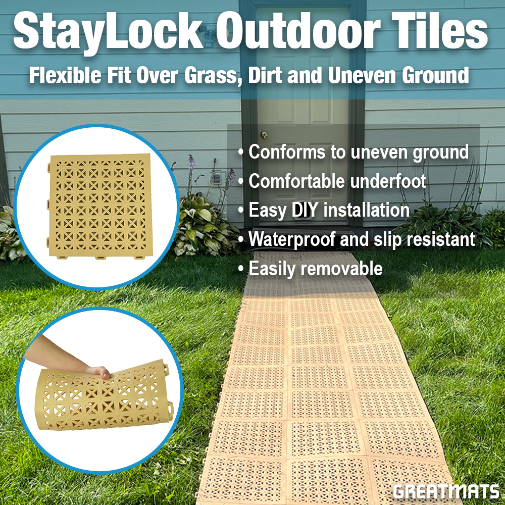 how to install tiles over uneven ground
