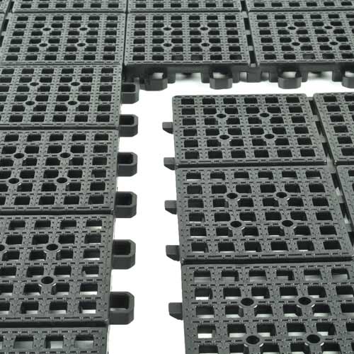 Perforated waterproof outdoor floor tiles