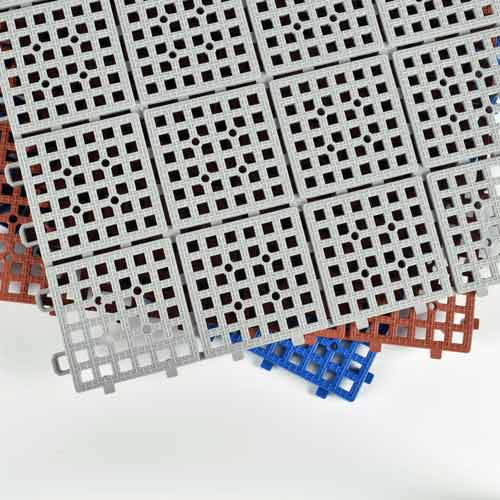 flexible perforated pvc tiles for outdoor applications