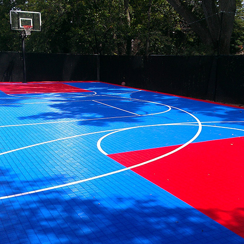HomeCourt Sport Tile red and blue basketball