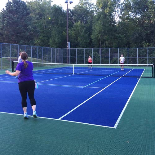 easy to instal in yard tennis court flooring
