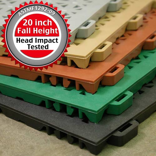 Perforated PVC Playground Ground Cover Tiles