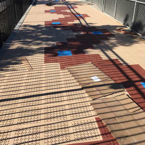 Long lasting PVC exterior tiles