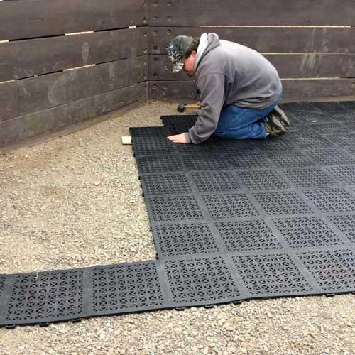 Greatmats StayLock Perforated Tile | Black | 1x1 ft x 9/16 inch | Outdoor Deck and Playground Flooring | Modular Wet Area Tile | Weight: 1.25 lbs.