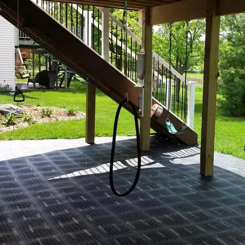Outdoor Flooring Over Grass Or Dirt, How To Install Wood Deck Tiles On Grass