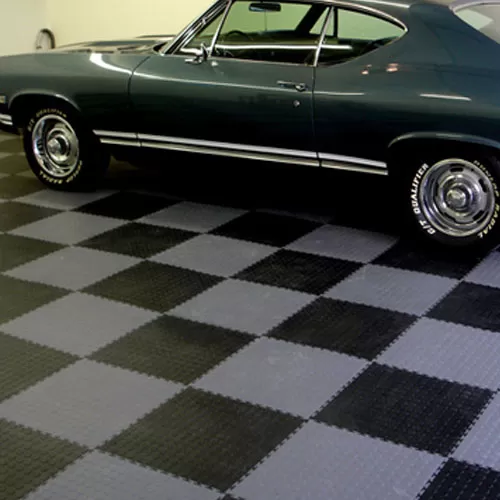Coin Top Floor Tile Black or Dark Gray 4.5 mm 8 tiles car.