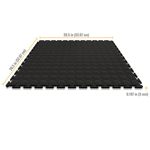 Coin Top Floor Tile black diagram