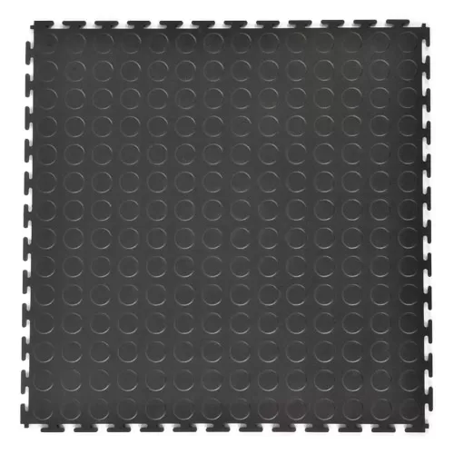 Coin Top Home Floor Tile Black or Dark Gray 8 tiles full.