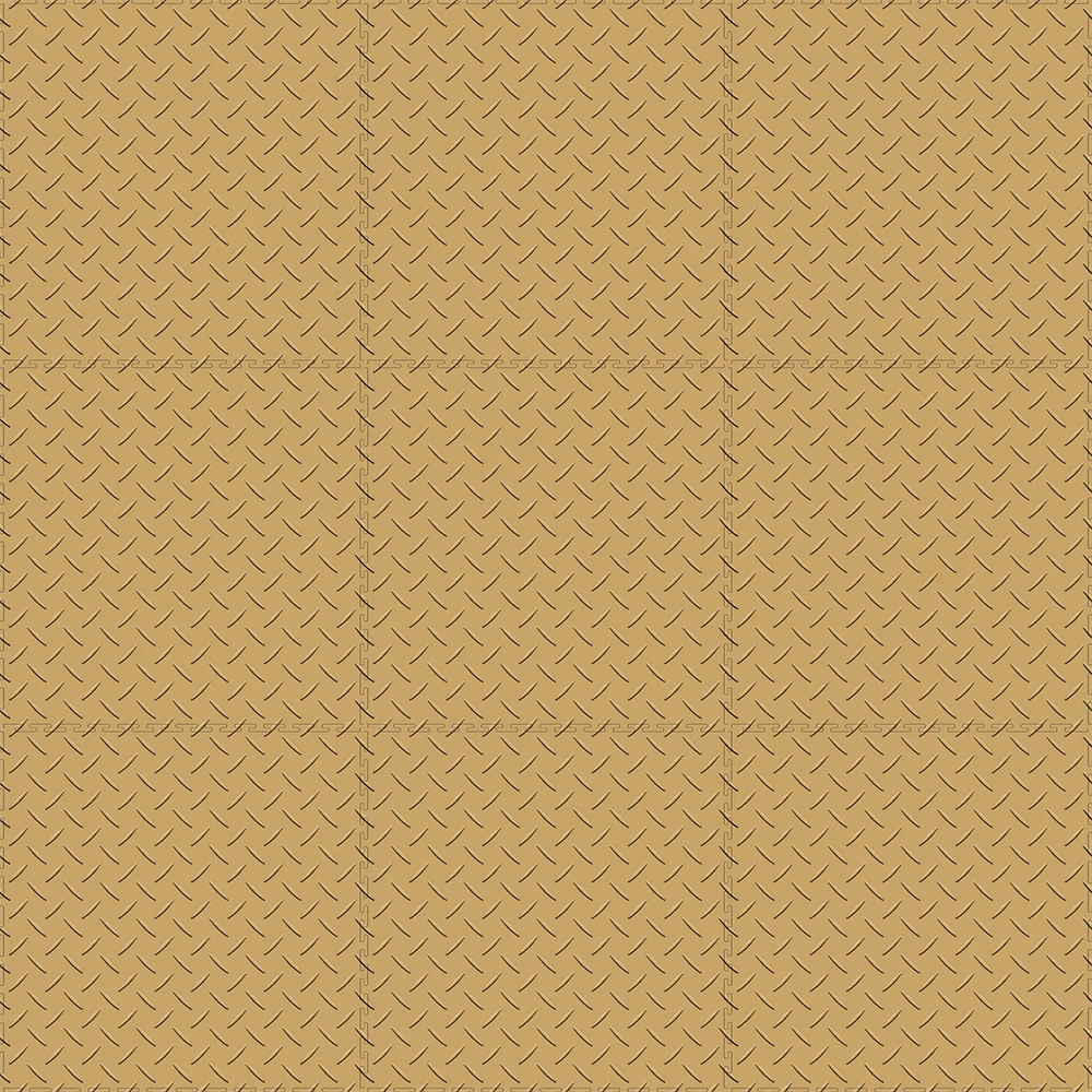 beige diamond plate garage floor tile 3x3 install