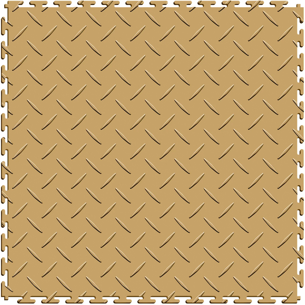 beige diamond plate garage flooring