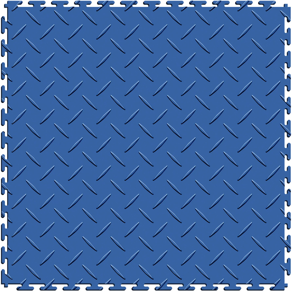 blue diamond plate garage floor tiles