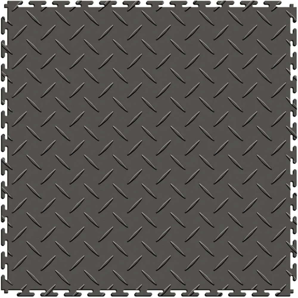 dark gray diamond plate floor tile
