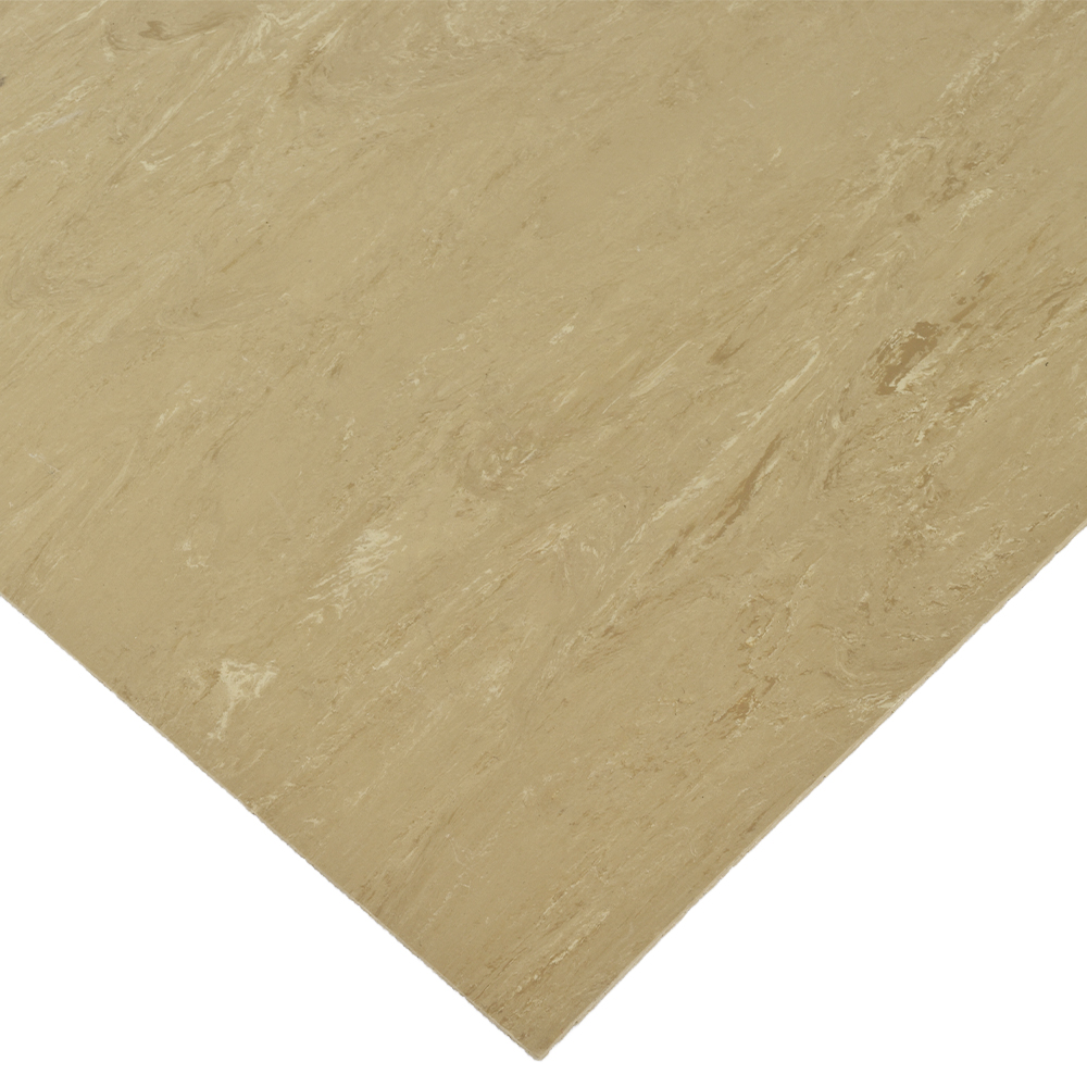 Corner view of Standard XL Tap Dance Marley Roll Colors 79 Inches x 65.71 Ft. in Mushroom Marble