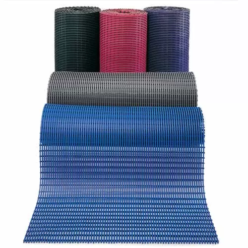 rolls of heronrib matting in various colors