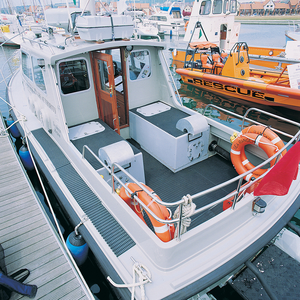 wet area matting rolls on boat deck