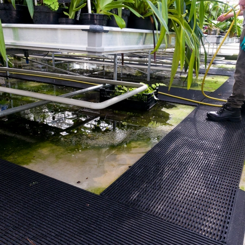 black floor matting for Greenhouse Flooring