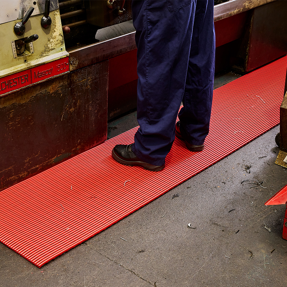 Open Grid - No Slip/Anti-Fatigue/Drainage - Heavy Duty - PVC - Workplace  Floor Mat 