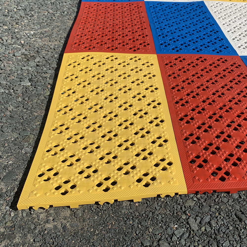 ergo matta perforated tile install over gravel