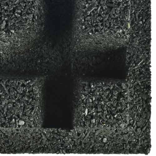 Max Playground Rubber Tile 2.5 inch Black close bottom