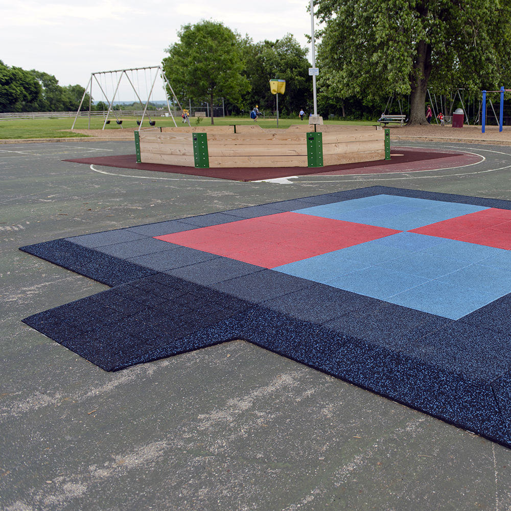 ada access ramp border for playground tiles