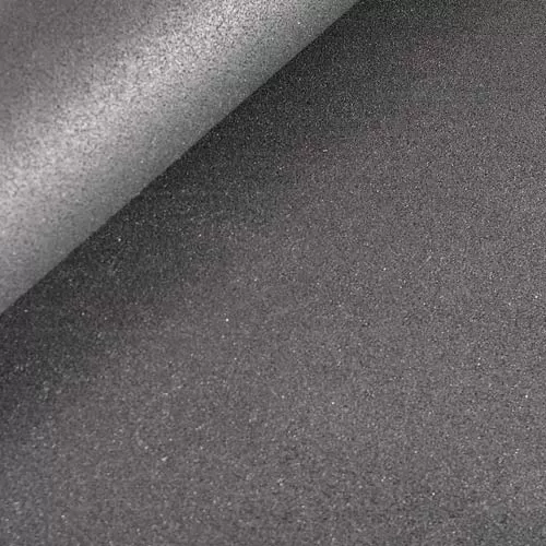 Plyometric Mat Roll 3/8 inch 4x10 ft Black close up.