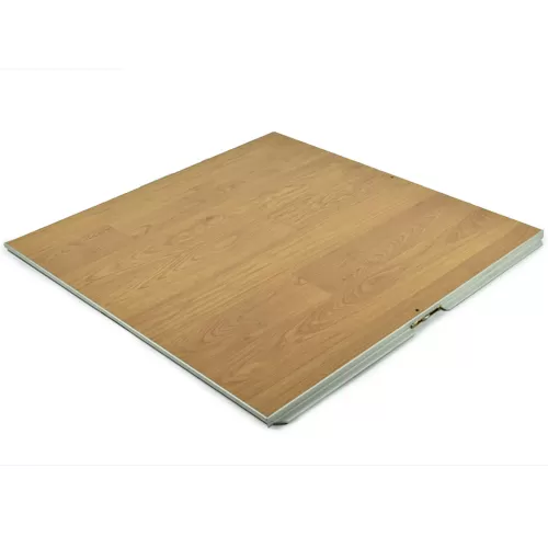 Portable Dance Floor 3x3 Ft Seamless Wood Grains Cam Lock full tile tilted