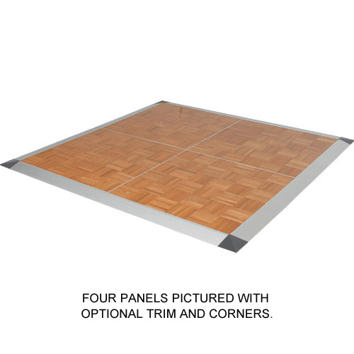 Portable Dance Floor 3x3 Wood Grain Parquet Cam Lock