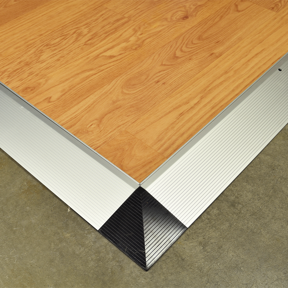 Portable Dance Floor Trim Piece 3 Ft with Cam Lock trim with corner