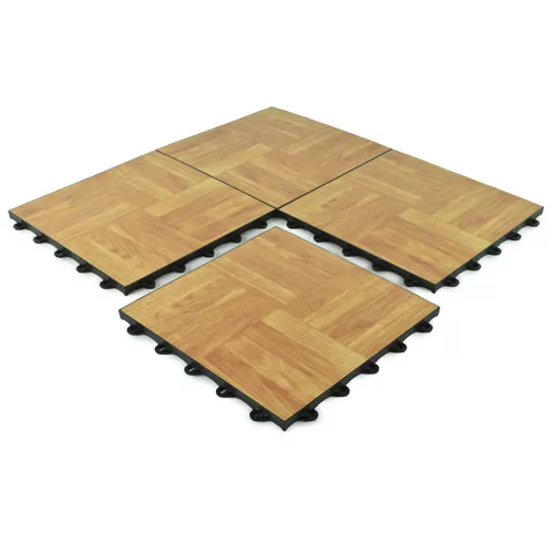max tile with parquet flooring pattern