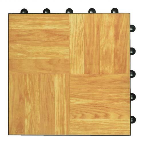Snap Together Wood Grain Flooring Tiles