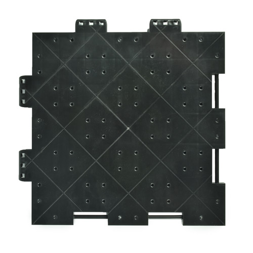 shower tent black floor tile