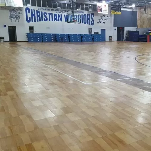Basketball Gym Court Flooring Tile Church installation
