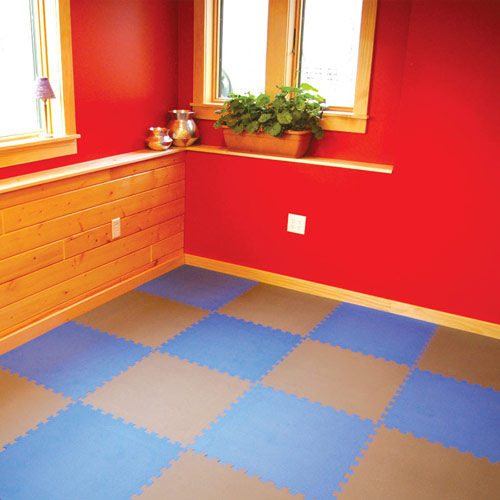 Floating Basement Floor Carpet Tiles Raised