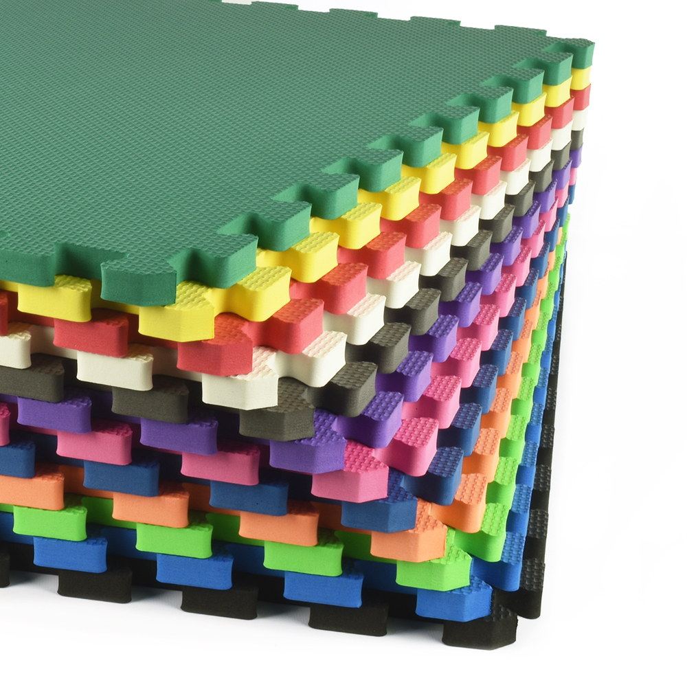 colorful foam playroom tile stack