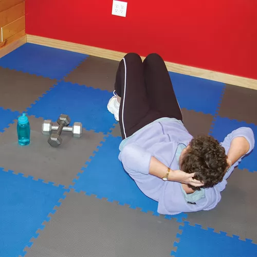 BESPORTBLE 12Pcs Puzzle Exercise Mat EVA Foam Interlocking Tiles Floor Pads for Gym Dance Room Workouts Grey