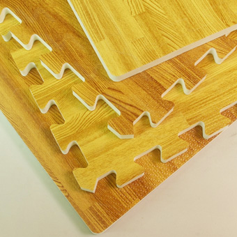 Wood Foam Tiles - Faux Wood Foam Floors, Basement Flooring