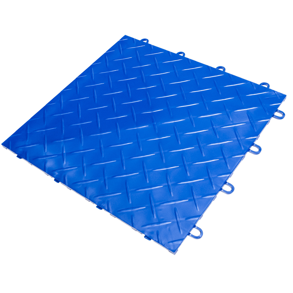 RaceDeck Diamond Garage Floor Tile 1/2 Inch x 1x1 Ft. Royal Blue full tile