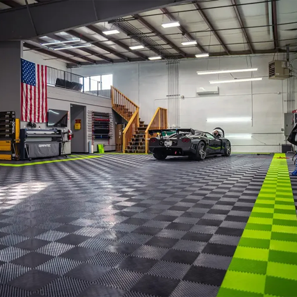 garage floor tile installation