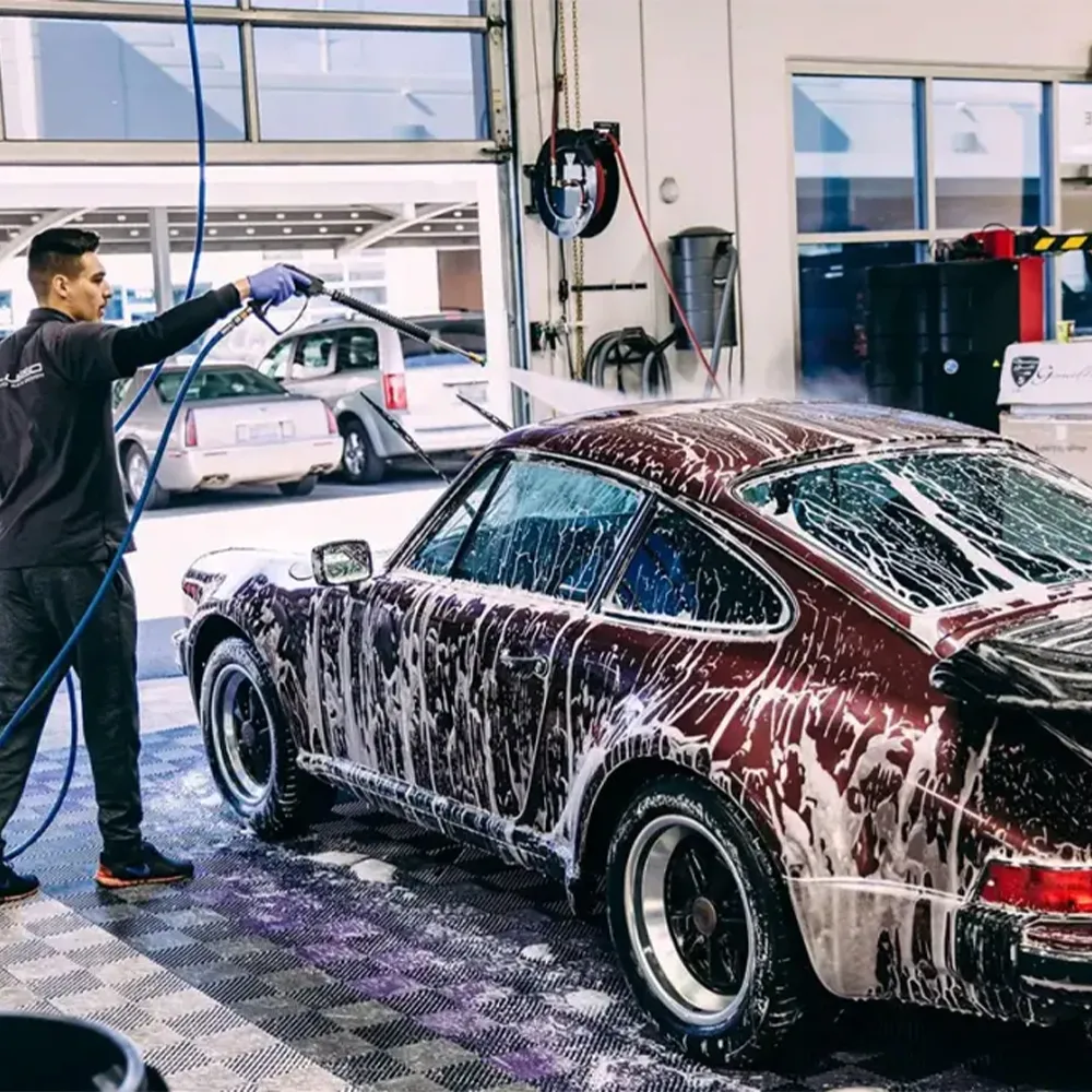 how to clean plastic garage floor tiles