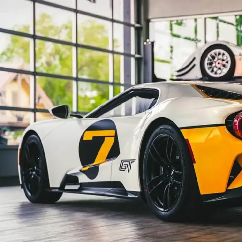 RaceDeck Oak Garage Floor Tiles 1/2 Inch x 18x18 Inches ford gt race car