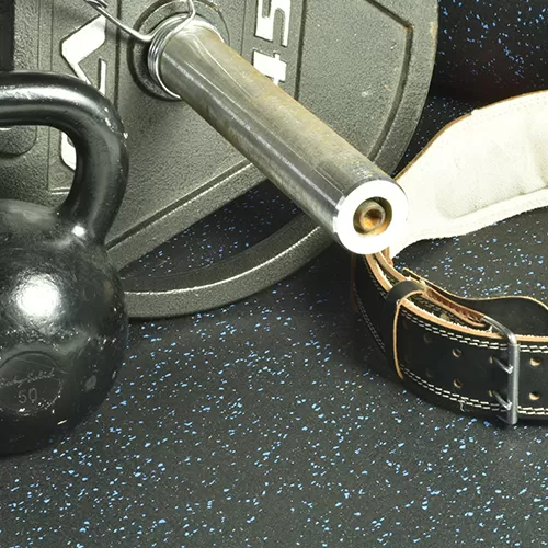 ¾ rubber mats for weight lifting