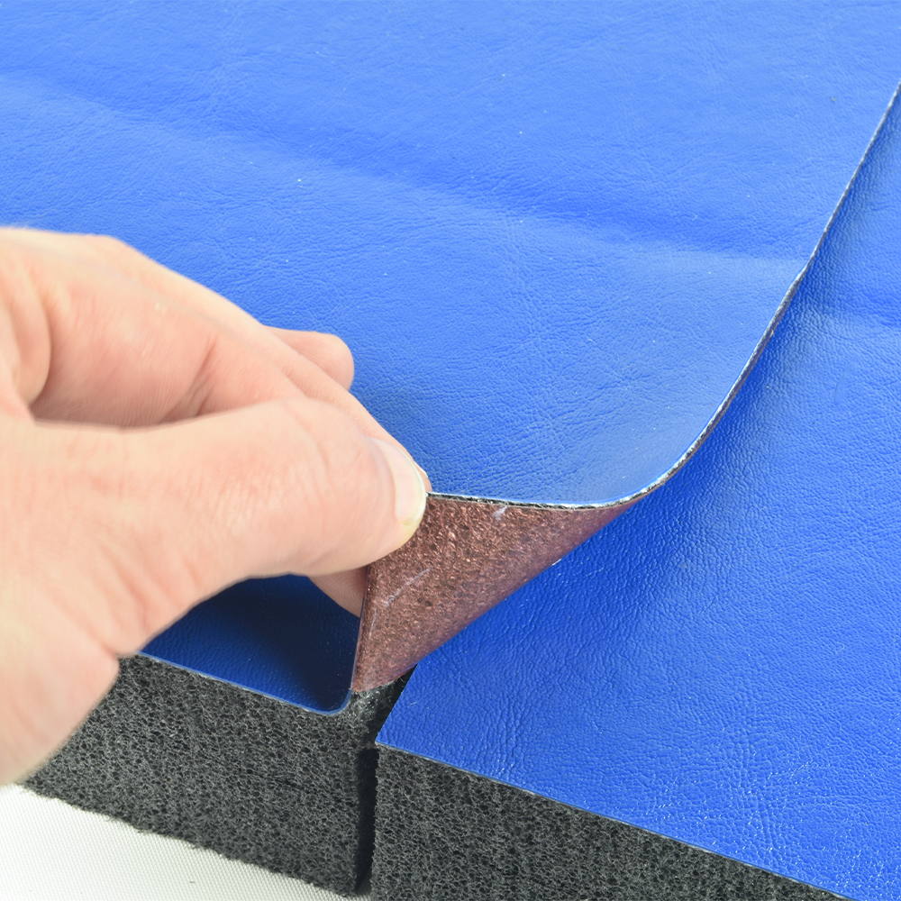 smooth vinyl blue tape on blue mat corner peel