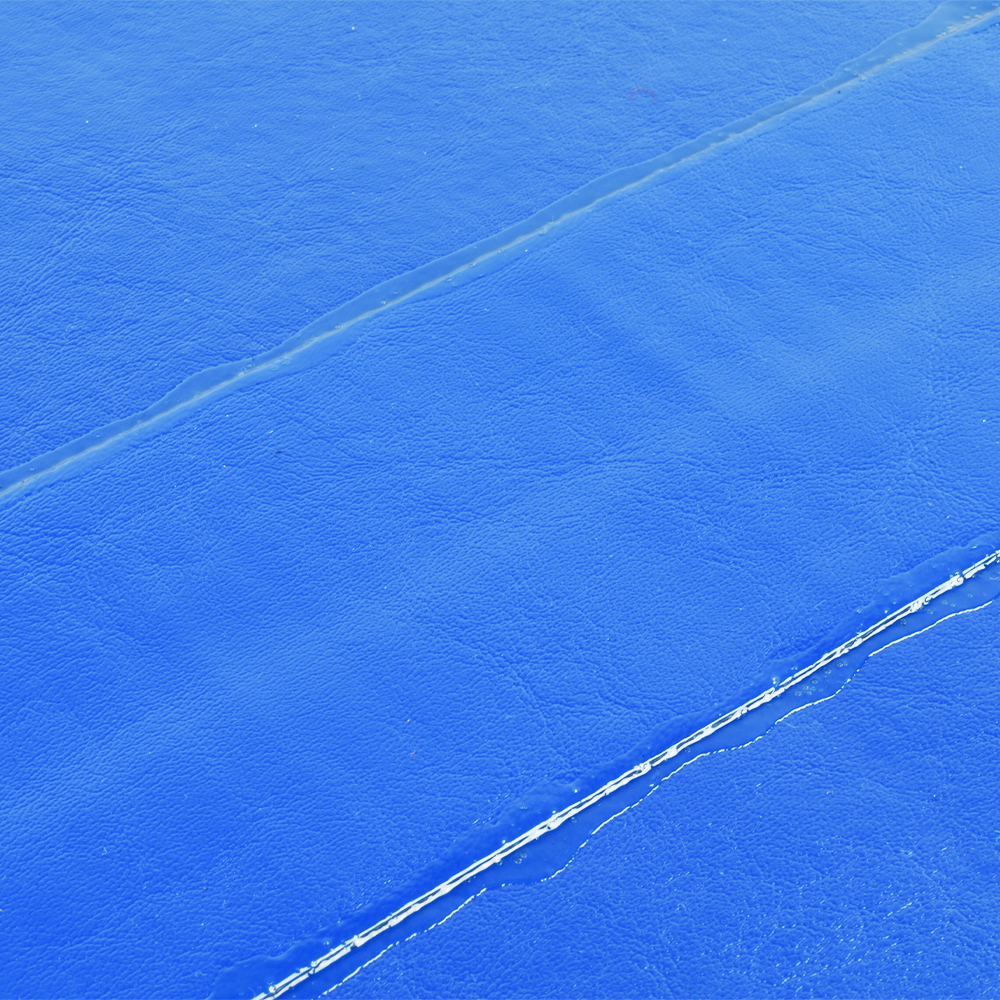 smooth vinyl blue tape glued on blue mat