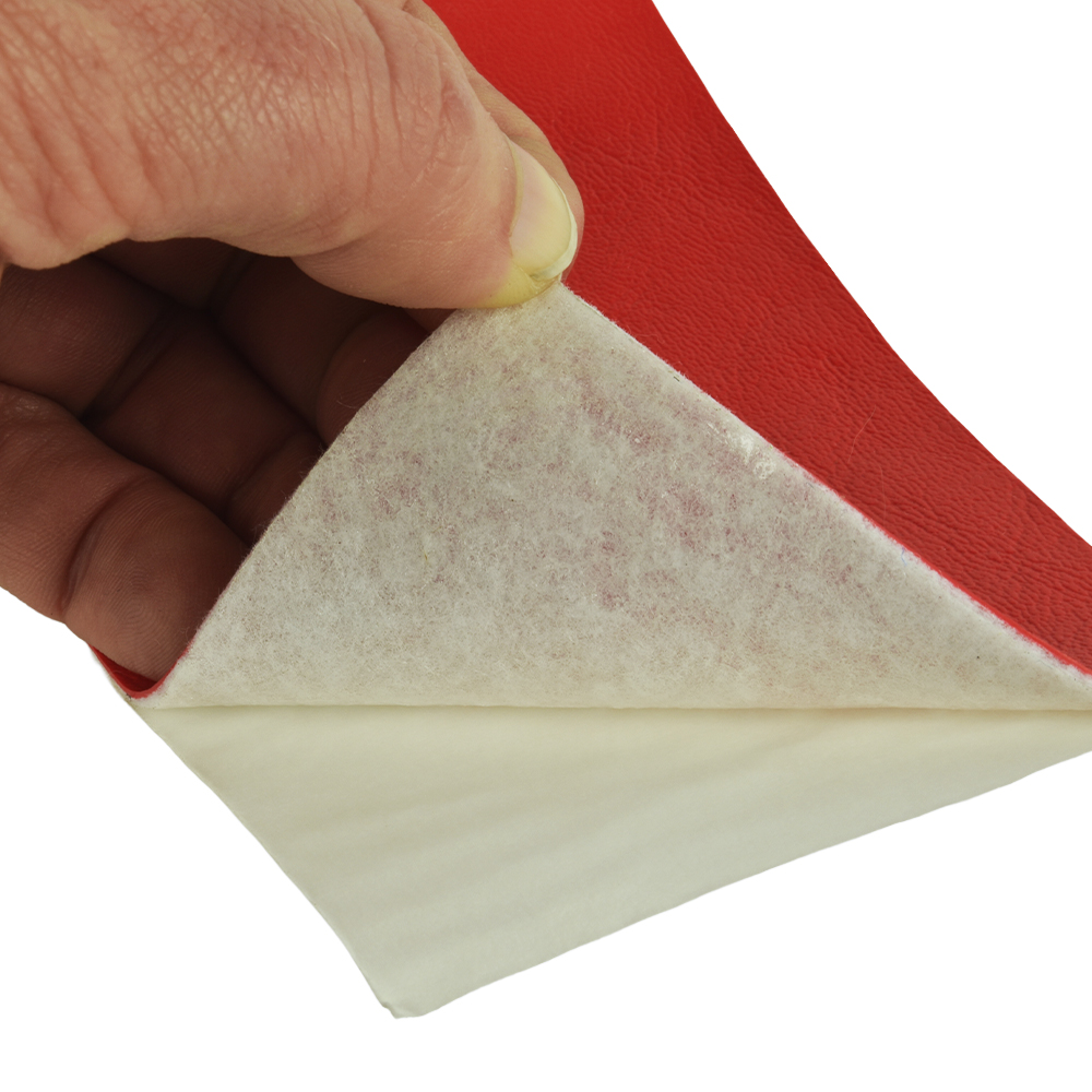 smooth vinyl red tape corner peel