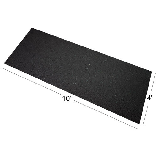 Rubber Flooring Rolls ¼ Inch 4x10 Ft Black