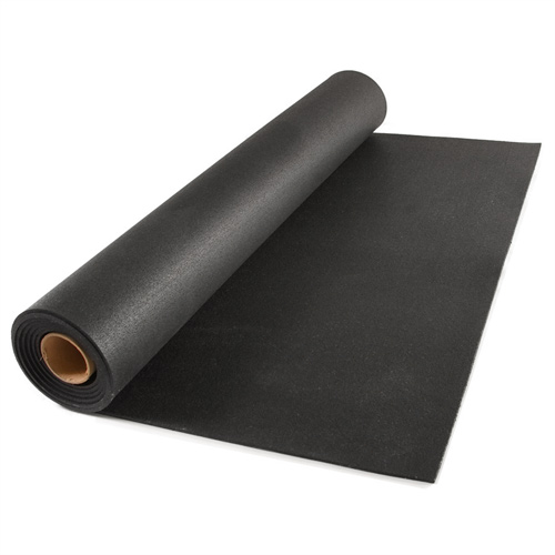 Rubber Flooring Rolls Black ¼ Inch