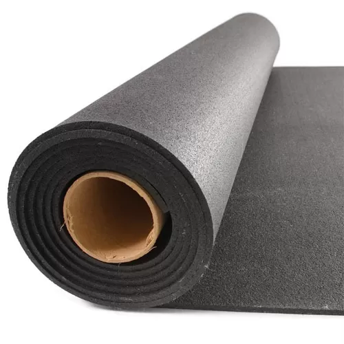 Rolled Rubber half Inch Black Pacific  black roll side