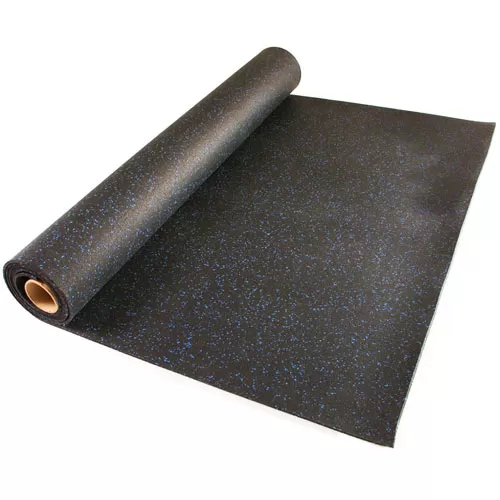 roll of black rubber sheet flooring