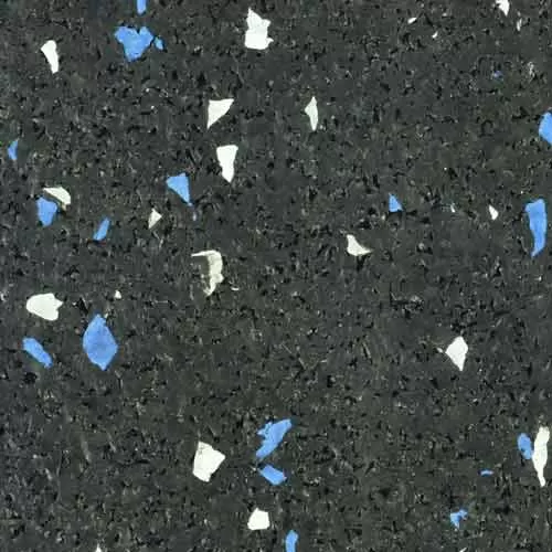 Rubber Flooring Rolls 8 mm 10% Color Geneva Blue/Gray Texture